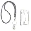 Red de Pesca Lista para Usar Insignia de Trabajo Incrustada con Diamantes Correa para el Cuello Lanyard Llavero Brillante de Fácil Extracción Lanyard Portatarjeta de Identificación