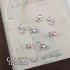 Accesorios Populares Dorados para Uñas con Temática de Mariposas, Ultra Brillantes, Lujo Ligero, Mariposa de Diamantes Rosas Girly, Decoraciones para Uñas en Forma de Corazón