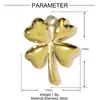 Mapa Europeo y Americano Flor de Cuatro Hojas Colgante DIY de Acero Inoxidable Labios con Goteo de Aceite Flor Corazón Collar Joyería de Acero de Titanio