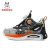 Zapatos Deportivos para Niños Babudou al por Mayor Temporada de Primavera Niños Grandes Zapatos de Baloncesto con Hebilla Giratoria para Niños Zapatos de Correr de Cuero para Niños