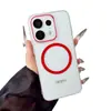 Funda magnética transparente de colores adecuada para OPPO Reno16, lujo 15, gama alta 14Pro, funda de teléfono estilo ins coreano para niñas