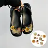 Tamancos de Ballet com Acessórios de Alta Qualidade, Charms Fofos de Flor para Sapatos, Fivelas de Sapato Mary Jane, Clips de Sapato DIY