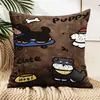 Cojín Decorativo de Perro de Dibujos Animados para Sofá Funda de Almohada Cuadrada para Sala de Estar Cojín Transfronterizo para Mascotas