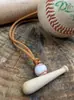 Bate de Béisbol de Madera Creativo de Venta Caliente Transfronteriza, Collar con Cordón de Béisbol Ajustable, Regalo de Coordinación para Eventos Deportivos