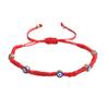 Pulseira Explosiva Transfronteiriça Europeia e Americana Feminina Olho Grego Palma Olho Azul Olho Grego Cordão Vermelho Tecido Pulseira Ajustável