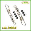 Anillo de mosquetón de figura de ocho de cobre Giratorio estilo americano + Conector tipo A Set de anzuelo y línea de acero inoxidable Aparejos de pesca Duradero