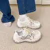 Zapatillas Casuales para Correr al Aire Libre 2026 Zapatos de Papá de Suela Gruesa para Mujer, Tenis de Moda de Suela Suave, Beige Otoño