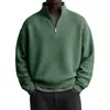 Chaqueta Americana de Nuevo Estilo Transfronteriza de Peso Pesado Color Sólido Cuello Alto Manga Larga para Hombre Moda Simple Sudadera Deportiva Casual para Hombre
