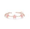 Pulsera de flor de cerezo de plata esterlina S925 con adornos de mano de viento frío de estudiantes de diseño de minorías japonesas y coreanas que tiemblan en vivo.