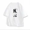 Camiseta de verano casual de seda de leche con estampado de bambú para hombre y mujer 2026 top casual versátil