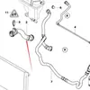 17127521778 apto para BMW Serie 7 e66 motor n52 tubo de escape hacia abajo, tubo de agua inferior del tanque de agua