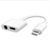 Adaptador de Telefone Apple Atacado Cabo Adaptador 2 em 1 Conversor de Fone de Ouvido 3,5 mm Áudio Duplo Lightning