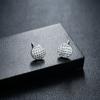 Brincos em Forma de Diamante para Homens, Estilosos e Modernos, Design Simples e Fashion, Acessórios de Luxo Exquisitos e Versáteis para Mulheres