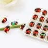 Broca de turmalina con garra dorada de 10 x 14 mm, color degradado, para hacer joyas, zapatos, bolsos y piedras de cristal.