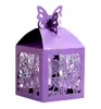 Caixa de doces vazada para casamento transfronteiriço Caixa de doces Dourada a Laser caixa de papel borboleta para festa de fim de ano suprimentos de casamento atacado