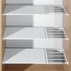 Clavo de Armario sin Clavos Retráctil Partición de Almacenamiento Panel de Partición de Cocina Armario de Dormitorio Estante con Capas Estante de Almacenamiento de Baño