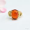 Anillo de Ámbar Natural Guan Yu Anillo de Ámbar Sangre Anillo de Corazón Joyería para Mujer Venta al por Mayor de Fábrica Dropshipping S3120509