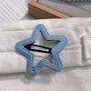 Celebridad de Internet Nuevo Mezclilla Estrella de Cinco Puntas Corazón Pinza BB Pinza para el Cabello Linda Estudiante Femenina Pinza para el Fleco Pinza Lateral Accesorios para el Cabello de Boutique