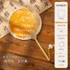 Abanico de Pintura Tejido de Bambú Personalizado, Kit de Materiales DIY Hecho a Mano, Tejido de Ratán, Abanico Redondo Estilo Chino, Abanico de Tule, Regalo para el Festival de Medio Otoño