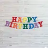 Faixa Feliz Aniversário de Feltro Guirlanda de Primeiro Aniversário Decoração de Festa Decoração Pendurada Arranjo de Cena Adereços para Fotos