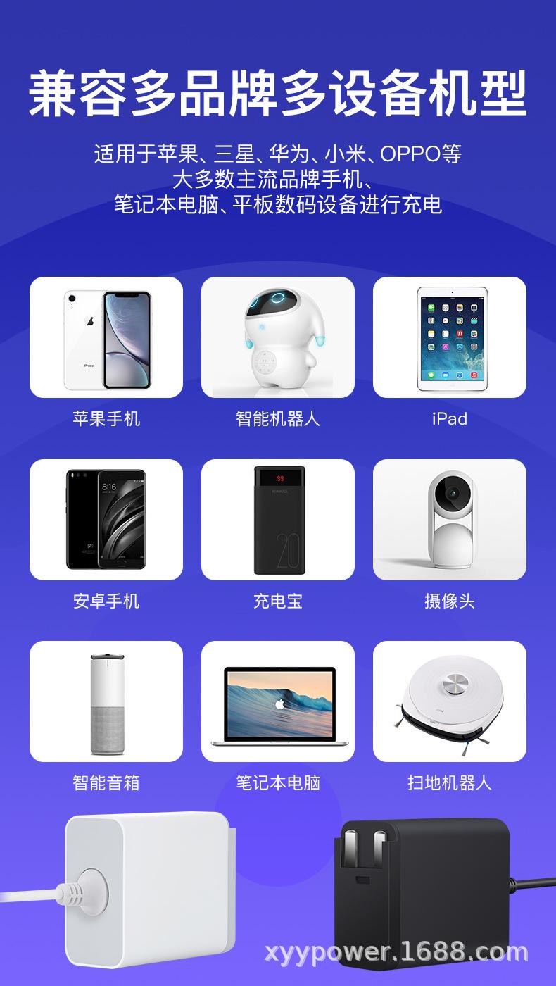 氮化镓PD65W可换头带线