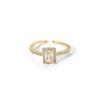 Venda Quente Transfronteiriça Europeia e Americana Luz de Luxo Banhado A Ouro Cobre Zircônio Anel de Abertura Personalidade Moda High-end Jóias Mulheres Atacado