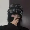 Moda Outono e Inverno Versátil Letra 2025 Gorro de Tricô Casual Europeu e Americano Quente para Clima Frio Unissex Transfronteiriço Gorro de Tricô