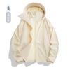 Roupa de Proteção Solar de Seda Gelo para Exterior para Mulheres, Anti-UV Upf50+, Estilo Camping e Roupa de Proteção Solar para Viagem para Homens, Jaqueta Corta-Vento com Capuz