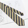 Corbata Jk Estilo Universitario Corbata Rayada Japonesa Accesorio para Camisa de Uniforme Material Escolar Atada a Mano Azul Oscuro Básica Versátil