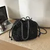Bolso de Lana de Cordero Shuai Mi Jia para Mujer 2026 Nuevo Moderno y Elegante Bolso de Hombro Versión Coreana Bolso Cruzado de Nicho de Moda