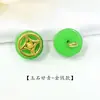 Botões Cheongsam Estilo Chinês Jade Chinês Elegante Traje Tang Dinastia Han Acessórios Decorativos Camisa Feminina Malha Botões Costurados à Mão