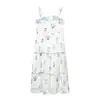 Comercio Exterior 2026 Primavera Nuevo Estilo Europeo y Americano Moda Femenina Sexy Chica Atractiva Vestido con Volantes Bordado Hombros Descubiertos