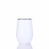 Taza vaso de sublimación de doble pared transfronteriza de acero inoxidable al vacío con tapa y popote recto, taza portátil para coche