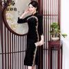 Chen Miaoyan otoño e invierno nuevo terciopelo dorado cheongsam mejorado Xi vestido de novia de suegra vestido de madre de boda fabricantes venta al por mayor