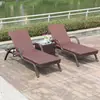 Silla de playa para exteriores de hotel, silla tumbona de malla texlin para jardín y piscina, silla a prueba de humedad y sol, tumbona de ocio