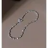 Colar Pingente de Pérola Barroca Natural Exquisita Estilo Francês Doce de Alta Qualidade Embellished com Borboleta Atacado ao Vivo em Estoque