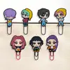 Clipes de Papel da Moda para Grupos de Meninas, Venda Quente Transfronteiriça, Em Estoque, Marcadores de Página de Borracha Macia em PVC de Desenho Animado, Acessórios de Papelaria para Estudantes