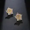 AliExpress Moda Europeia e Americana Temperamento Pequeno Redemoinho Brincos Personalidade Feminina Simples Bonito Cobre Incrustado Zircônia Brincos Femininos Atacado