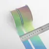 Gasa Transparente Arcoíris Degradado con Flores Cinta de Colores Cinta para Empaque de Pasteles Cinta Encriptada Cinta para Empaque de Regalos