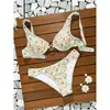 Aliexpress Novo Biquíni Sexy Europeu e Americano Tendência Transfronteiriça Fresco Estampado Maiô Dividido Maiô para Praia e Fontes Termais