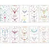 Novos adesivos de tatuagem de desenho animado infantil transfronteiriços, dinossauro fofo e divertido, sereia, adesivos de tatuagem temporária para braço de animal