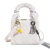 Bolsa de Mão com Estampa de Diamante, Pequena Bolsa de Ombro Estilo Chanel, Moda Coreana, Bolsa Simples e Versátil para o Dia a Dia para Mulheres, Atacado