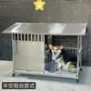 Casa para Perro Exterior Villa para Perro de Acero Inoxidable Impermeable Parasol Casa Grande para Perro Grande de Acero Inoxidable 304