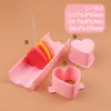 Moldes creativos para paletas de la serie geométrica, con diseños hexagonales y en forma de corazón, para manualidades de fondant caseras y repostería creativa