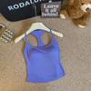 Regata Halter de Garota Quente Costas Lindas Camisolinha Pequena Feminina Verão Slim e Sexy Roupa Íntima Aparência Emagrecedora Roupa Exterior Top para Usar por Baixo