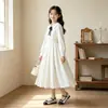 Nuevo vestido dulce de estilo coreano para primavera y otoño, estilo princesa, vestido camisa moderno y elegante para niños mayores, con un aire preppy y universitario