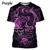 Transfronteriza Caliente Personalizada Calle Casual Gótico Manga Corta Fresca Moda Divertida Hip Hop Impresión Digital 3D Camiseta