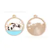 Panda e Bambu Coexistem Harmoniosamente, Acessórios Fofos e Adoráveis, Pingente de Liga DIY, Chaveiro, Corrente para Celular, Enfeite Pendente