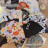 Traje de Verão para Meninos 2025 Roupas de Verão para Bebês Meninos Camisa Floral Fina Manga Curta Estampada Praia Crianças
