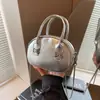 Corea del Sur 2024 Nueva Bolso Cuadrado Pequeño Portátil de Nicho Moda para Mujer Versátil Bolso Cruzado tipo Bowling Bolso Boston Almohada